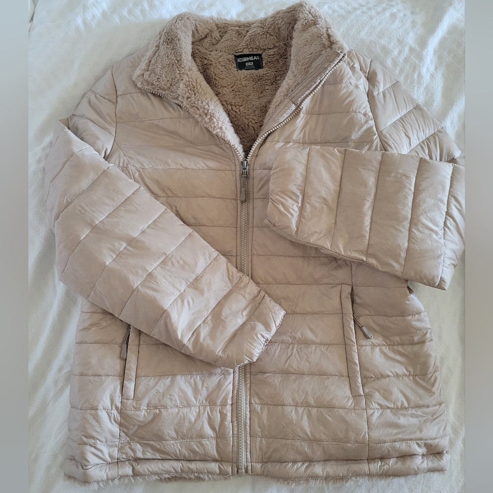 Down Puffer Jacket with Fleece